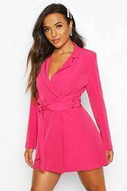 Fashion tricks for petite teenagers. Women S Petite Tailored D Ring Belted Blazer Dress Boohoo Uk