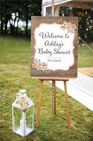 Finden sie cards for baby auf gigagünstig! Floral Wreath Rustic Shower Theme Party Poster Board Welcome Etsy Baby Shower Decorations Baby Shower Signs Baby Shower Themes