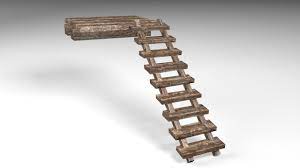 If you're refinishing an old staircase, it's important to take the time to repair, strip, and sand the stairs before staining them. Realtime Old Wooden Stairs Lowpoly 3d Model Cgtrader