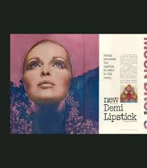 Revlon launches the lipstick to wear to the moon." Scanned from Harpers  Bazaar, October 1969.