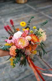 Bright Summer Garden Brides Bouquet Pink Yellow Orange Peony Eucalyptus Anne Van Mi In 2020 Yellow Wedding Flowers Summer Flower Bouquet Yellow Wedding Bouquet