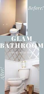 Glam Powder Room Inspiration And Reveal The Lived In Look Glam Bathroom Ideas Powder Room Decor Room Makeover