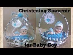 Baby In A Basket Christening Souvenir For Baby Boy Youtube Baby Boy Christening Christening Boy Christening