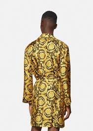 Chemise de nuit homme héritage. Robe De Chambre En Soie A Imprime Barocco Versace Homme Boutique En Ligne France