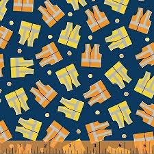 The public vest style is designed for police officers while the these vests are either public safety vests or non ansi certified vests and feature reflective striping. The Big Dig 42926 1 Safety Vest Dark Blue Windham Fabrics Hingeley Road Quilting