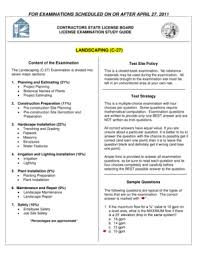A copy of the contractors laws and rules may be obtained by submitting a written request to: Fillable Online Cslb Ca Study Guide For The Landscaping C 27 Cslb Ca Fax Email Print Pdffiller