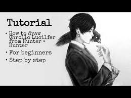 How To Draw Anime Chrollo Lucilfer From Hunter Hunter Step By Step Youtube Anime Drawings Drawings Easy Drawings