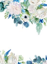 Classic White Flowers Navy The Wedding Of Invitation Zazzle Com In 2020 Blue Flower Png Flower Boarders Flower Art
