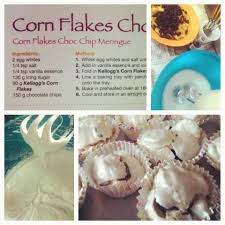 A star rating of 4.5 out of 5.18 ratingsrate. Cornflakes Choc Chip Meringue Chocolate Chip Meringue Cookies Cornflakes Chocolate Cornflakes