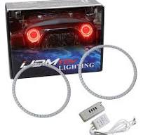 Amazon.com: iJDMTOY 132-LED RGB Multi-Color LED Angel Eyes Halo Rings  Compatible with Jeep Wrangler JK (Also fit Any car with 7-Inch Front Lamps)  : ...