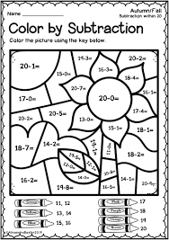 free subtraction color by number worksheet coloring page free printable coloring pages for kids