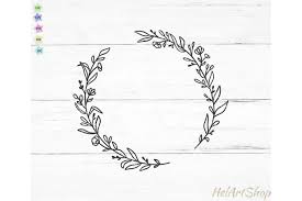Download Floral Monogram Border Svg Flower Wreath Svg Floral Frame 1107221 Monograms Design Bundles