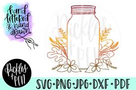 Enjoy all of these grinch svgs in your holiday crafting. Fall Floral Mason Jar Svg File 356720 Svgs Design Bundles