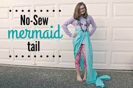 Diy How To Make A No Sew Mermaid Tail And Costume Mermaid Costume Diy Mermaid Costume Kids Diy Mermaid Tail