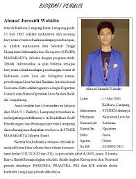 Check spelling or type a new query. Biografi Penulis Ahmad Jurnaidi Wahidin