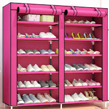 Maybe you would like to learn more about one of these? Non Woven Fabrics Large Shoe Rack Organizer Removable Shoes Storage Cabinet Furniture For Home Row Double Row Rose Red Alexnld Com