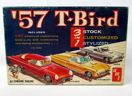Vtg Amt 57 T Bird 3 In 1 Customized Stylized Plastic Model Kit T2257 200 1 25 Model Cars Kits Model Hobbies Ford Motor Company