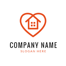 Lovely Red Heart House Logo Design Home Logo House Logo Design Logo Design