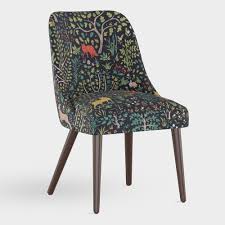 Folkland Linen Kian Upholstered Dining Chair By World Market Upholstered Accent Chairs Patterned Chair Dining Chair Cushions