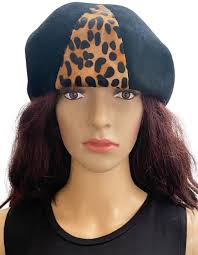 Frank Olive wool and pony hair beret