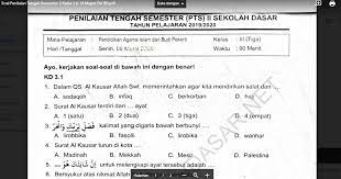 Prosedur yang biasanya dipakai dalam pengembangan soal adalah: Soal Penilaian Tengah Semester 2 Kelas 3 K 13 Mapel Pai Bp Sekolahdasar Net