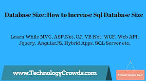 Database Size How To Increase Sql Database Size Sql Web Api Sql Server