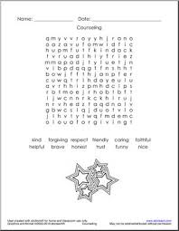 Words can be placed in any of eight different directions: Counseling Word Search Elem Easy Abcteach