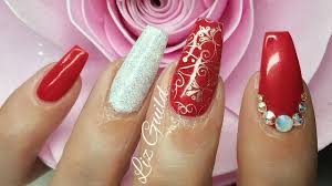 Plus, it makes the perfect surface for nail art designs. Acrylic Nails Red Nails Xmas Nails Nail Art Youtube