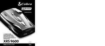 Cobra xrs9300 radar detector user manual. Xrs9700 Radar Detector User Manual 9300 1a Cobra Electronics