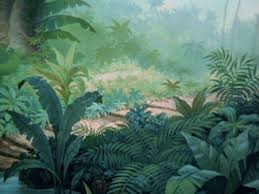 Jungle Background Art For The 1967 Movie Jungle Book Jungle Book Jungle Art Environment Concept Art Tropical Art