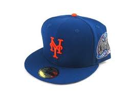 New Era New York Mets Mlb Baseball Fitted Cap Embroidered Team Logo On Front Of Hat Official Mlb Logo Stitching On Back Wool Fitted Caps Sports Caps Mlb Logos