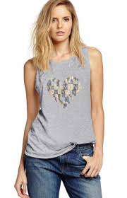 Michael Stars Joyful Heart Tank In Grey Joyful Heart Foundation Heart Tanks Tank Top Fashion Michael Stars
