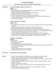 Yard Worker Resume Samples Velvet Jobs