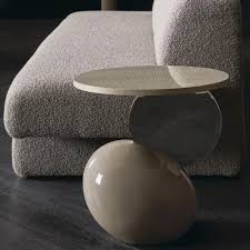 Luke marble round side table