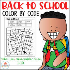 Great for classwork, homework, or extra credit. Color By Code Back To School Math Addition And Subtraction Tpt