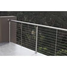 This horizontal fence will never need painting or staining. China Personal House Outdoor Balcony Fence Stainless Steel Cable Railing Metal Fence China Steel Railing Solid Rod Railing