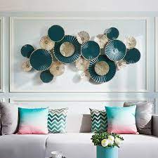 European Wrought Iron Round Shape Wall Hanging Crafts Home Livingroom Sofa Background Wall Decor Living Room Modern Metal Wall Decor Bedroom Drawing Room Decor