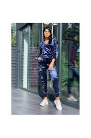Ramona badescu amélie jackowski amélie jackowski justine boulard. Trening Ramona Badescu Din Catifea Albastru Fashionup