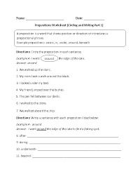 By oksana verneron july 24, 2021in free printable worksheets171 views. Prepositions Worksheets Circling And Writing Prepositions Worksheet Grades 6 8 Preposition Worksheets Prepositions Prepositional Phrases