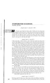 Maybe you would like to learn more about one of these? Flowers For Algernon