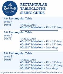 Use Our Rectangular Tablecloths Sizing Guide To Find The