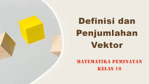 Vektor merupakan suatu ruas garis yang memiliki besaran (ukuran panjang/nilai) dan arah. Kelas X Pakapri Net