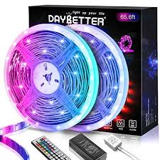 Daybetter 5050 Rgb Flexible Color Changing Remote Control Led Strip Lights 65 6ft Daybetter Led Strip Lighting Led Color Changing Lights Strip Lighting