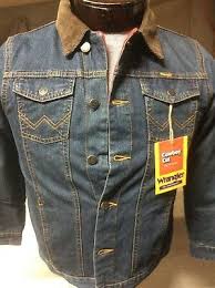 new boys kids wrangler blanket lined blue denim western cowboy trucker jacket ebay