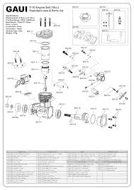 Developed by the german engineer felix wankel in 1956, it has a disk the wankel engine has 48% fewer parts and about a third the bulk and weight of a reciprocating engine. Gaui T 10 Engine Set 10cc Exploded View Manualzz