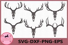 This free svg cutting file contains the following formats our free svg cut files are a file type that can be scaled to use with cricut, silhouette and other svg cutting machines. Deer Antler Skull Svg Deer Skull Svg Antler Svg Files 869226 Cut Files Design Bundles
