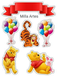 Winnie The Pooh Free Printable Cake Toppers In 2020 Birthday Cake Topper Printable Winnie The Pooh Birthday Winnie The Pooh Cake