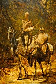 There is an obvious contrast between the characters. Honore Daumier Don Quixote And Sancho Panza 1870 At The Courtauld Art Gallery At Somerset House London England Honore Daumier Don Quixote Art