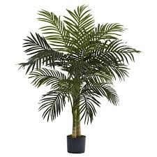 Add Some Natural Beauty To Your Home With The Addition Of This Nearly Natural Golden Cane Palm Tree Perfect For Indoo In 2020 Artificial Tree Potted Trees Silk Plants