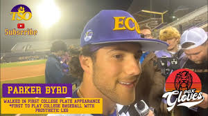 POSTGAME: PARKER BYRD AFTER BECOMING FIRST TO PLAY COLLEGE BASEBALL WITH  PROSTHETIC LEG #parkerbyrd